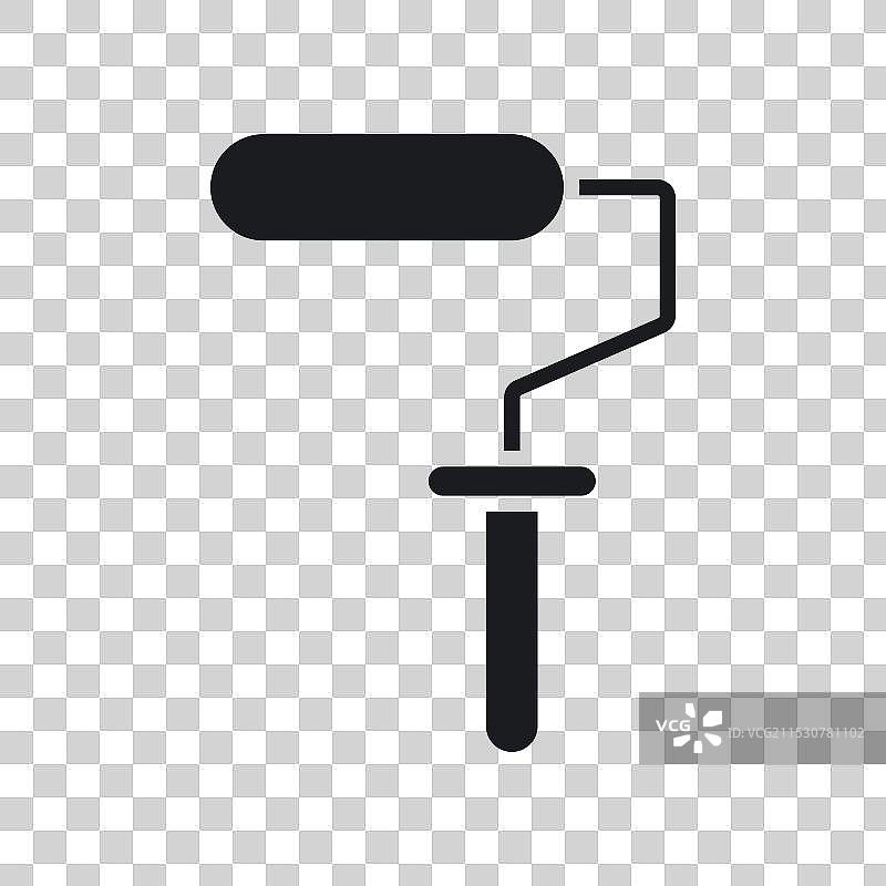 油漆滚筒图标集，画家涂色滚动图片素材