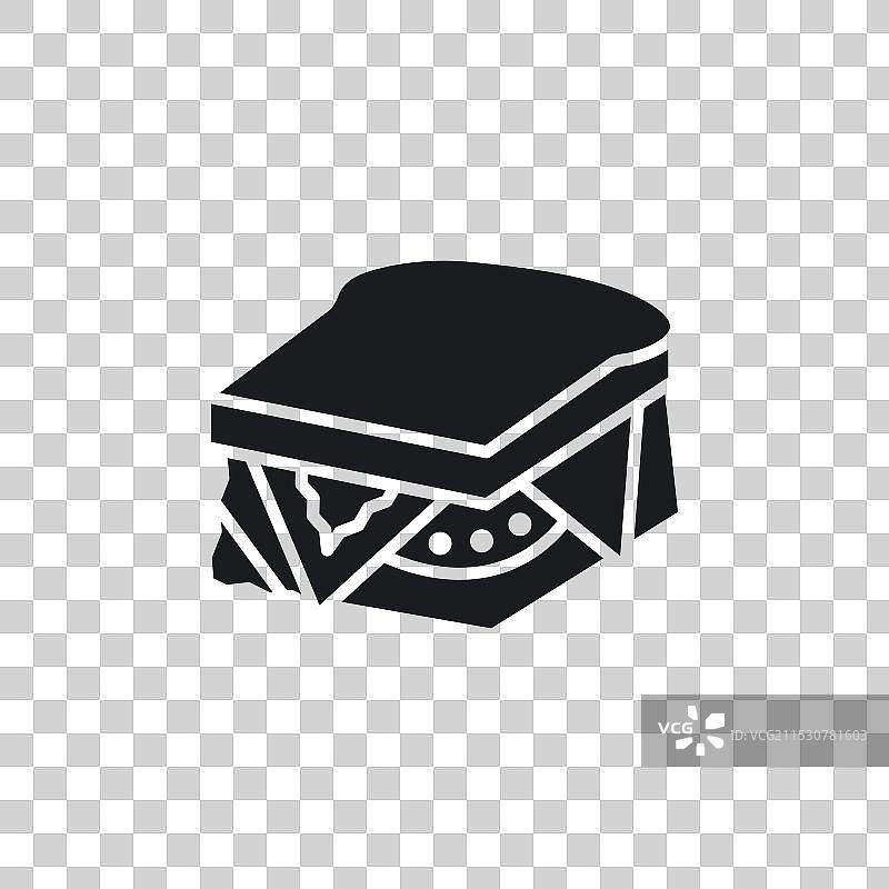 三明治图标集：鸡肉、奶酪、面包、吐司图片素材