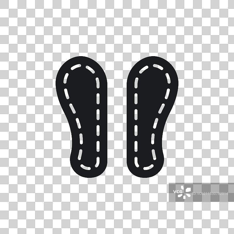 鞋底图标集 足迹符号 运动鞋 步伐图片素材