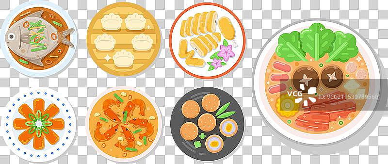 中国新年菜肴套餐图片素材