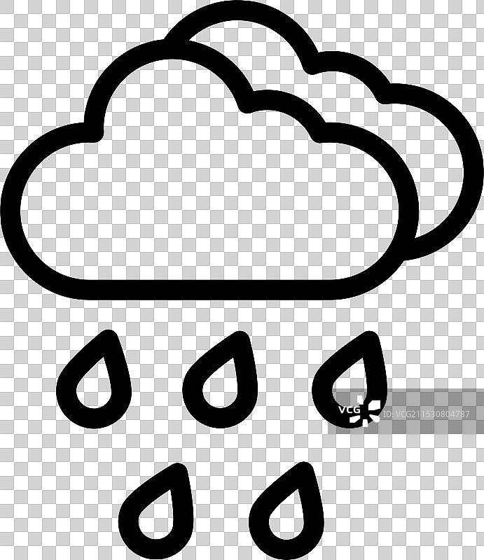 大雨图标设计图片素材