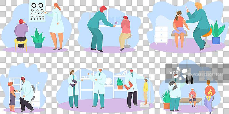 儿科医生预约，背景为白色图片素材