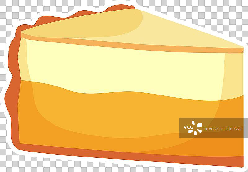 经典纽约芝士蛋糕切片，无配料图片素材