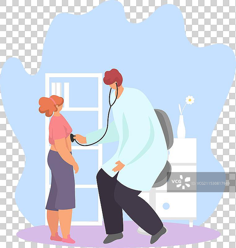 医生为女性患者测量血压图片素材