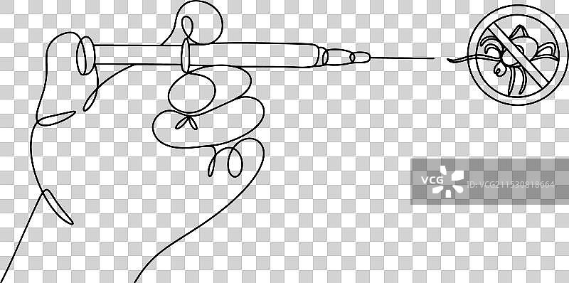 脑炎疫苗预防蜱虫叮咬图片素材