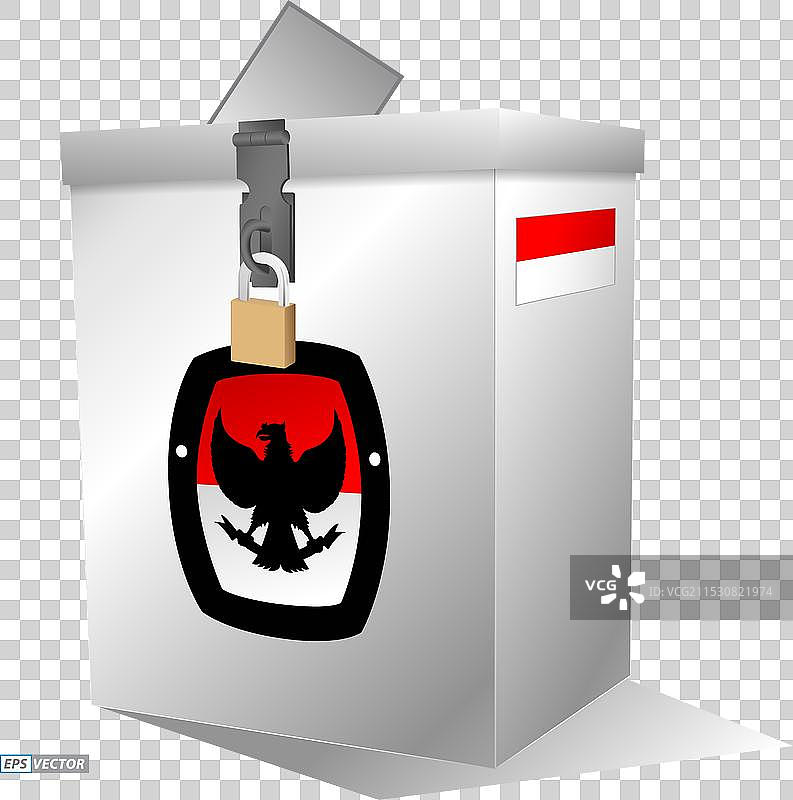 印尼选举日与投票箱图片素材