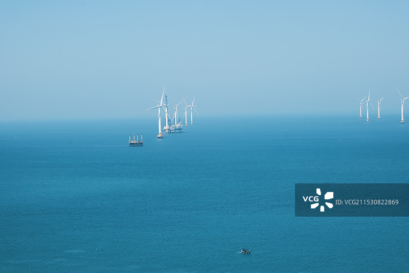 平潭的风车海图片素材