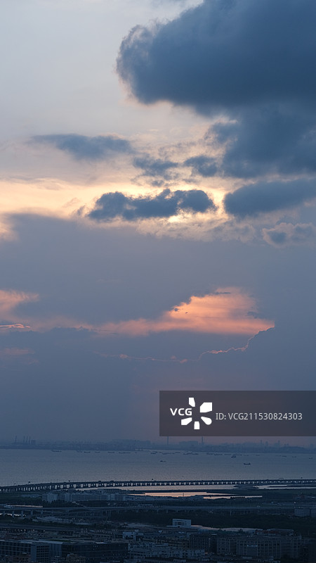 深圳铁仔山日落图片素材