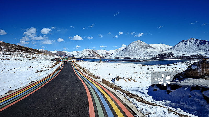 思金拉措——西藏财神湖图片素材