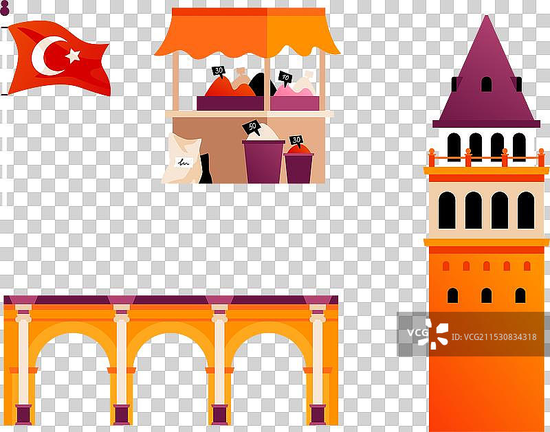 土耳其历史遗址 - 平面设计系列图片素材