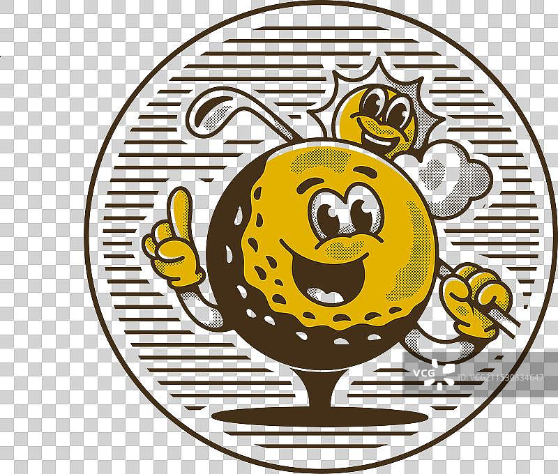 我宁愿打高尔夫，复古风格的高尔夫角色图片素材