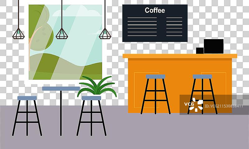 现代咖啡店室内设计图片素材