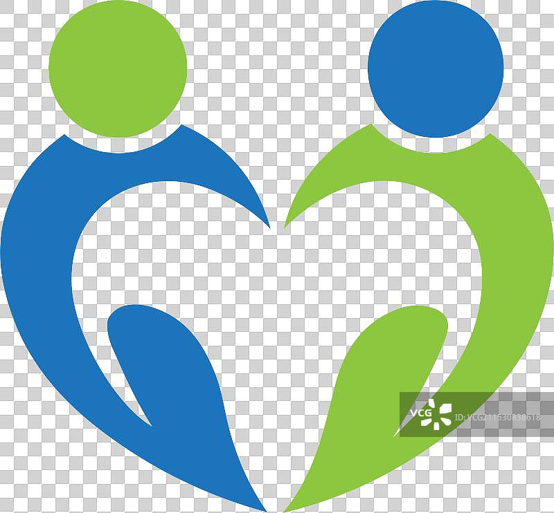 两个男人的叶子标志设计图片素材