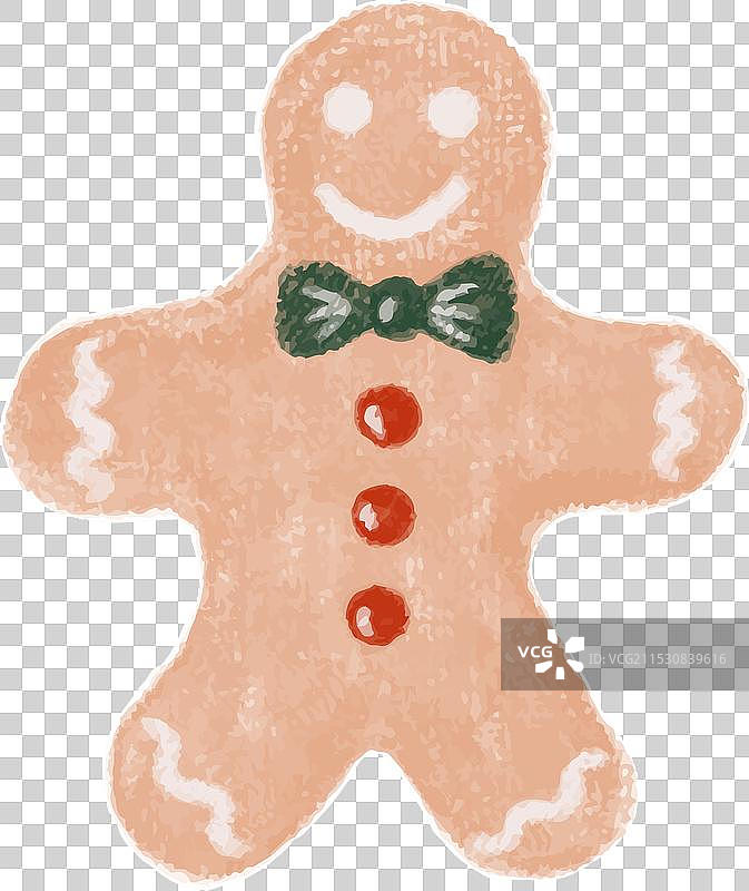 圣诞姜饼人迎接冬季假期图片素材