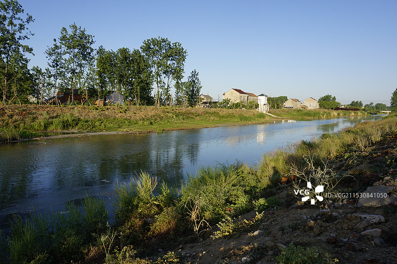 草泽河风光图片素材