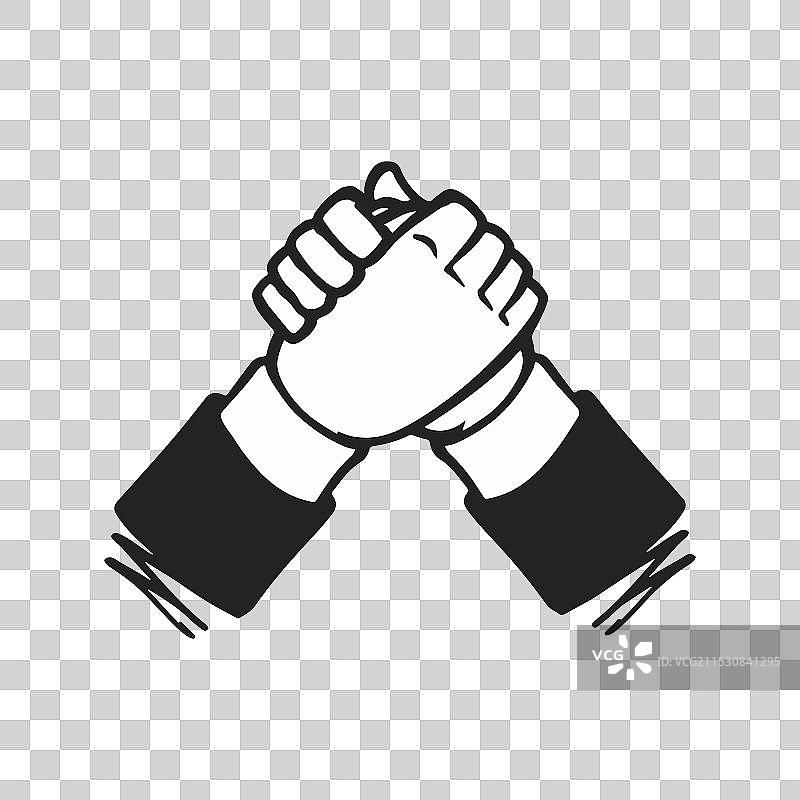 象征性的两只手握手协议图片素材