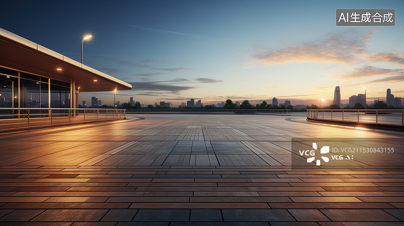 【AI数字艺术】城市风光建筑汽车广告背景图图片素材