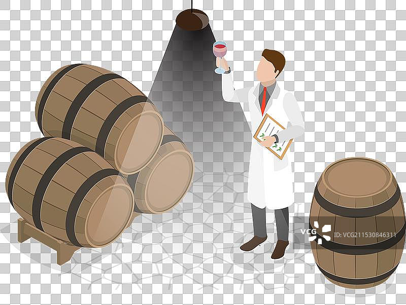 酒庄的三维等距平面图图片素材