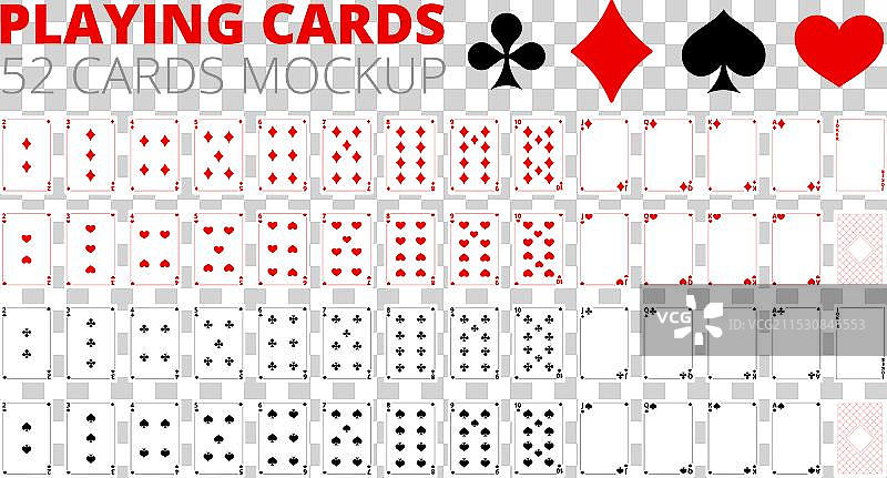 扑克牌模板空白样式套件图片素材