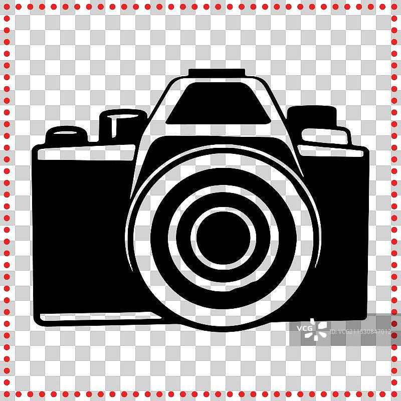 完美的极简相机轮廓设计图片素材