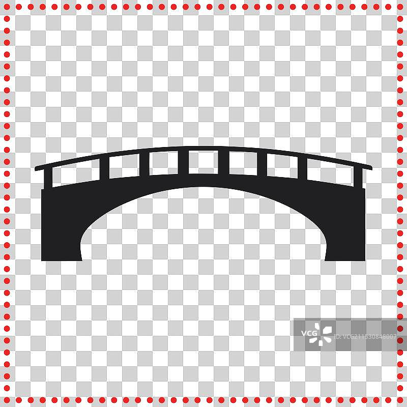 极简主义桥梁剪影，完美适用于图片素材