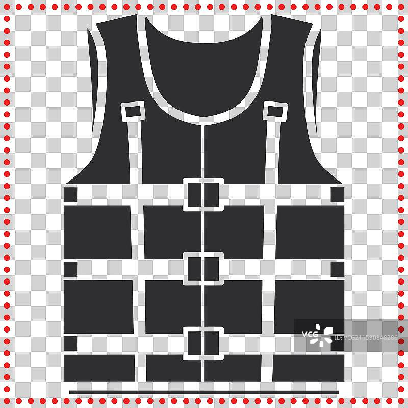 优雅的救生衣轮廓，适合海洋使用图片素材