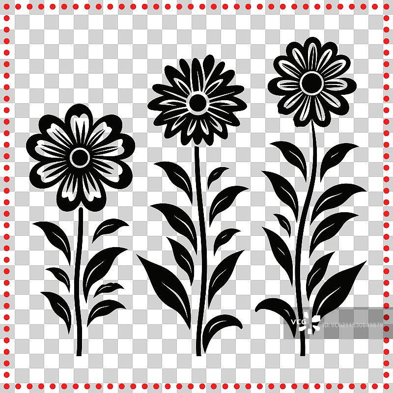 理想的乡村石南花剪影图片素材