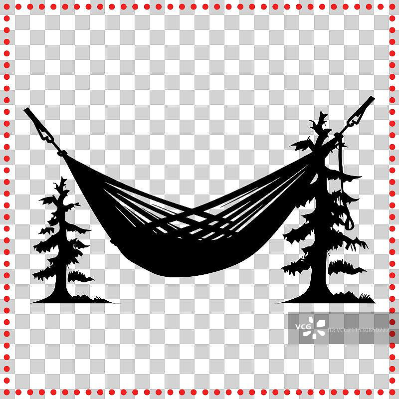 时尚休息，吊床剪影的定义图片素材