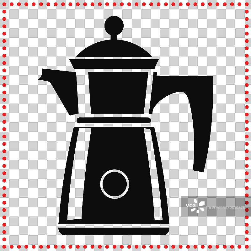 时尚的茶壶轮廓图片素材