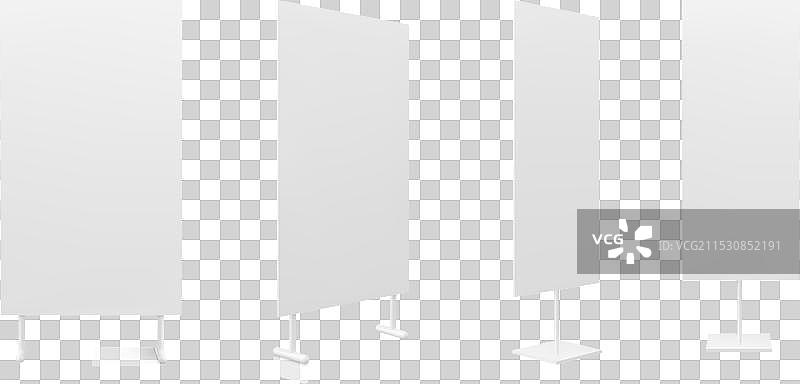 广告用白色空信息展位架图片素材