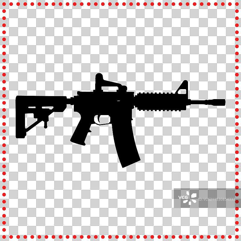 现代战术步枪图标，适合军事用途图片素材