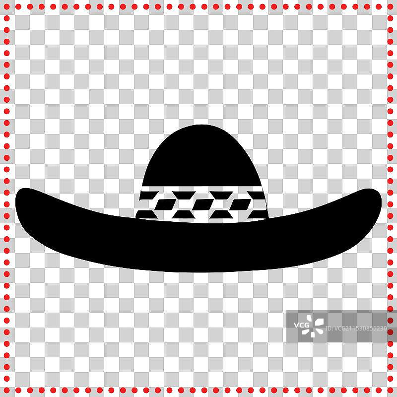 完美适合阳光明媚的日子，一顶结合了多种风格的草帽图片素材