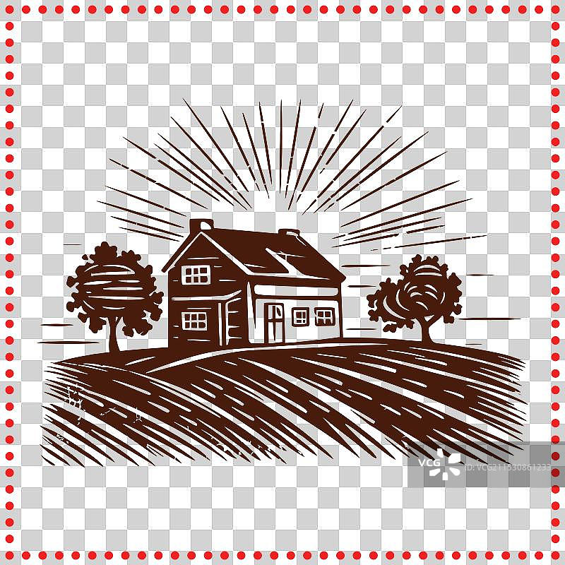 乡村避难所体验宁静与美丽图片素材