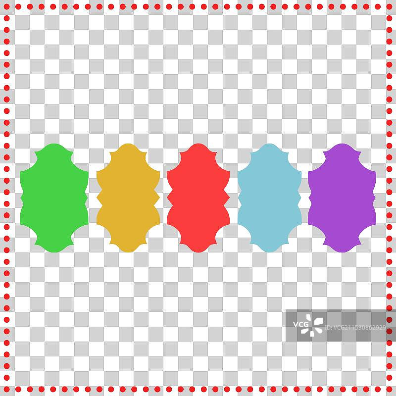 适合节日和庆祝活动的俏皮盾牌图案图片素材