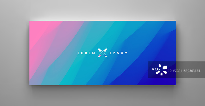 带有颜色渐变的封面设计模板图片素材