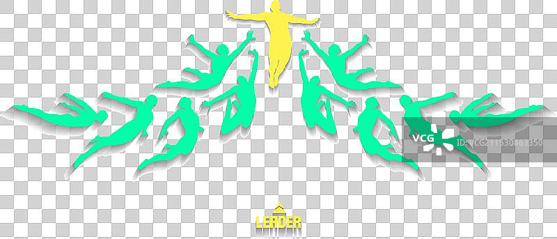 领导力、自由或幸福的概念图片素材