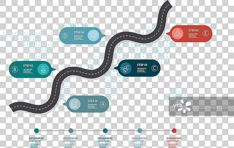 抽象时间线信息图元素商业图片素材