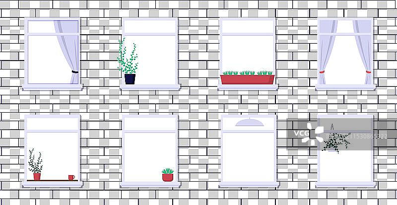 公寓窗户背景住宅楼图片素材