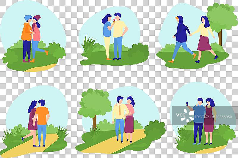 幸福的一对情侣在一起图片素材