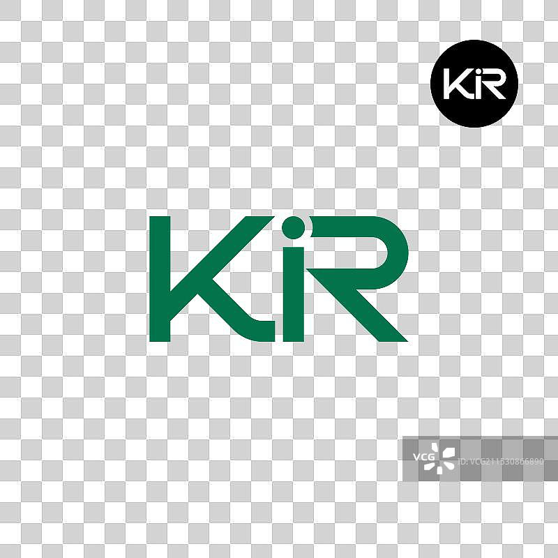 KIR字母标志单字母设计图片素材