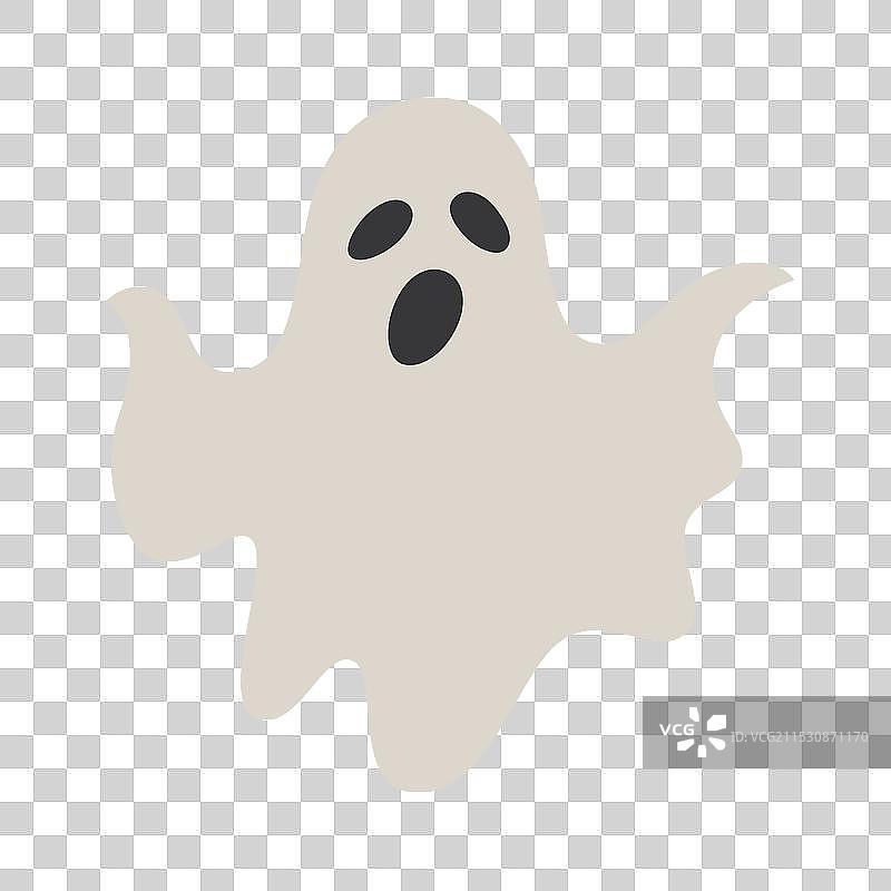 简单扁平设计的鬼魂图片素材