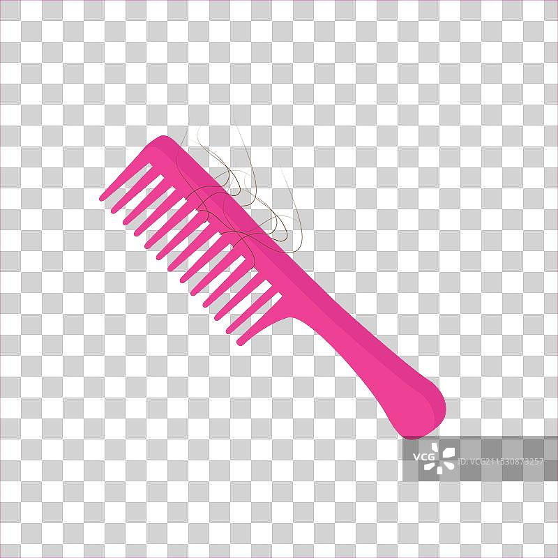 脱发概念：梳子上有掉落的头发图片素材