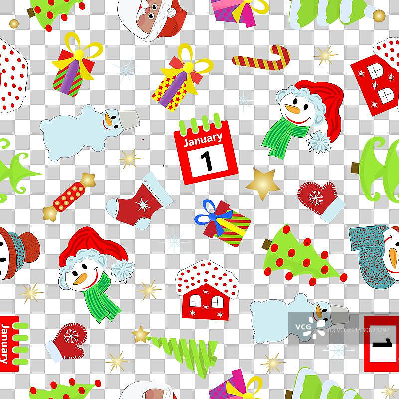 圣诞节无缝图案图片素材