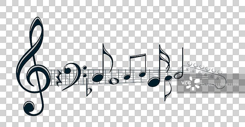 吉他符号与音符图片素材