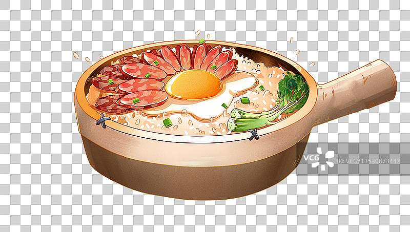煲仔饭插画图片素材