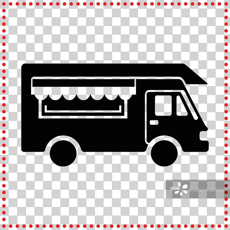 快餐车的剪影图片素材