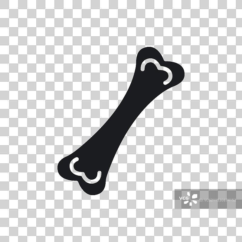 白色背景上的骨头图标图片素材