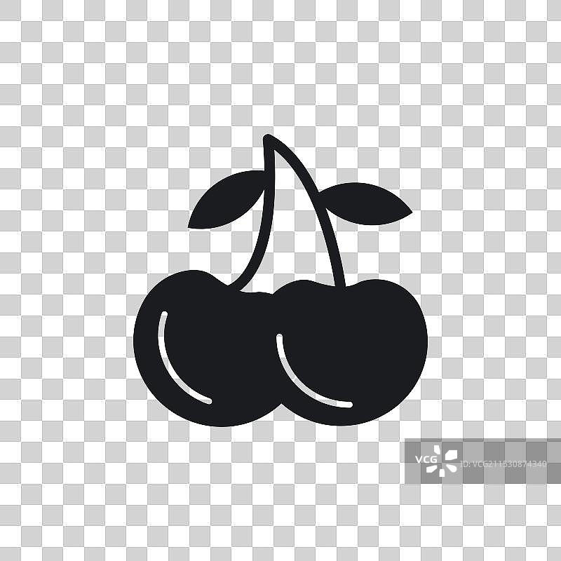 樱桃图标，背景为白色图片素材