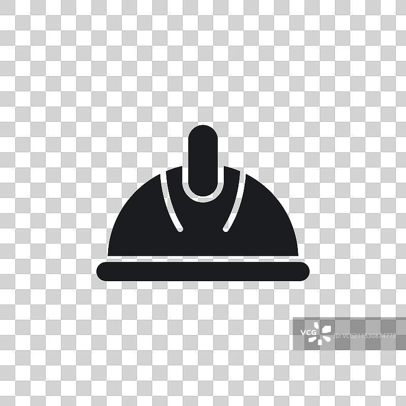 白色背景上的安全帽图标图片素材