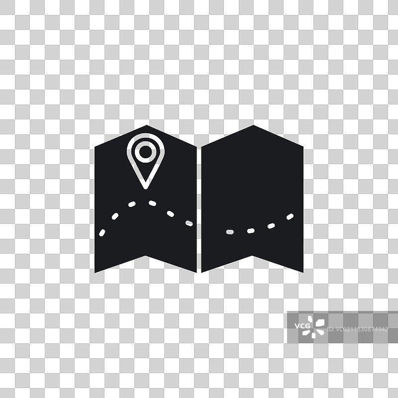 旅程图标，背景为白色图片素材